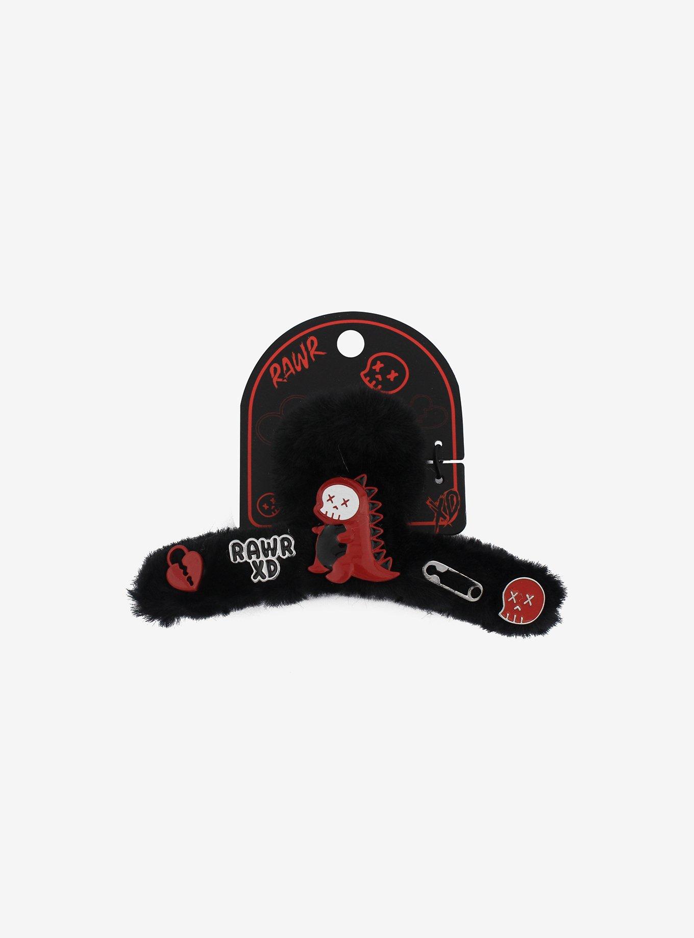 Rawr Dino Fuzzy Claw Hair Clip, , hi-res