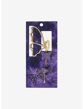 Gold & Purple Butterfly Claw Hair Clip, , hi-res