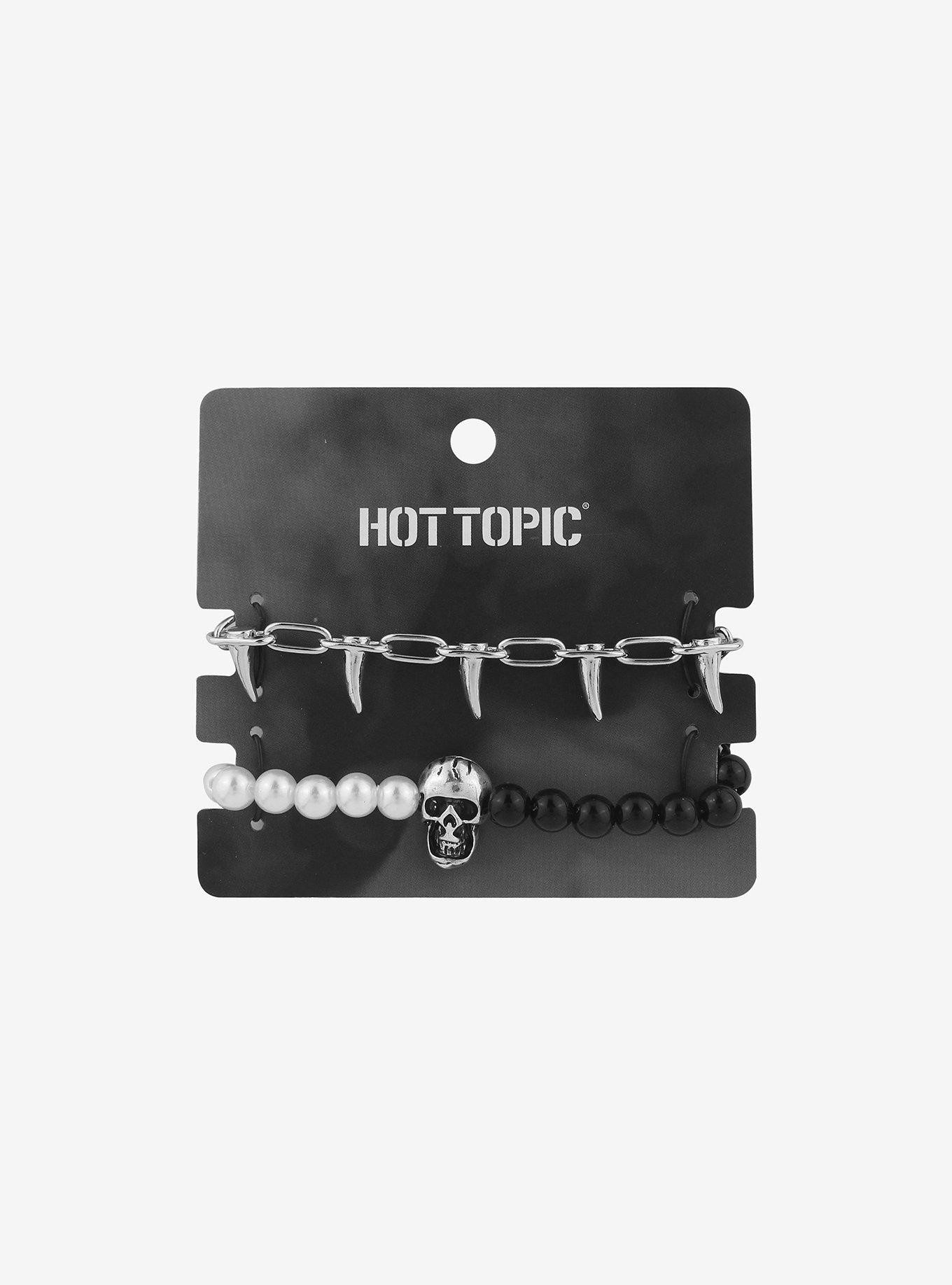 Spiked Pearl Guys Bracelet Set, , hi-res