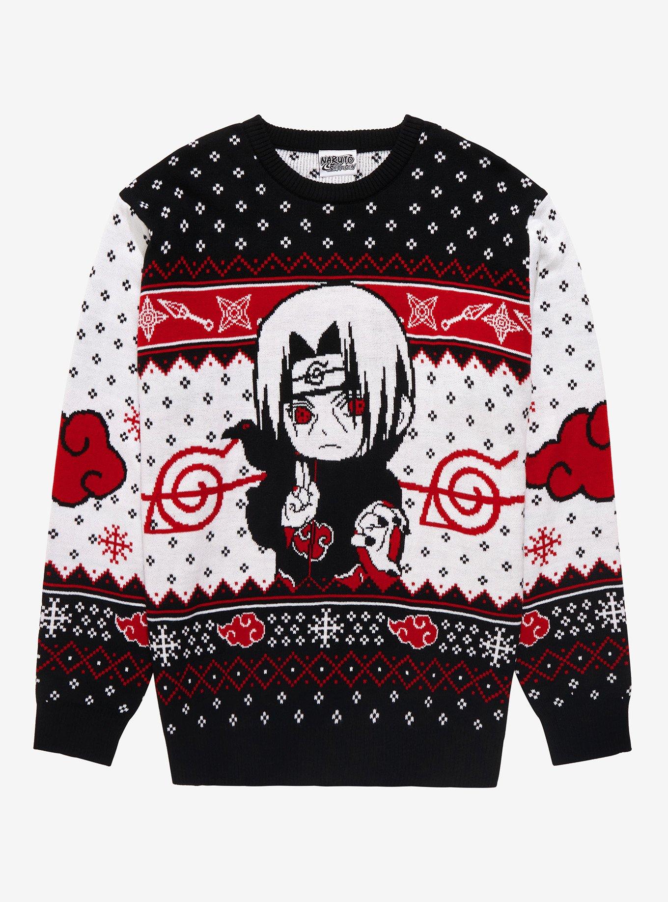 Naruto Shippuden Chibi Itachi Uchiha Holiday Sweater - BoxLunch Exclusive, , hi-res