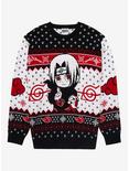 Naruto Shippuden Chibi Itachi Uchiha Holiday Sweater - BoxLunch Exclusive, BLACK  WHITE, hi-res