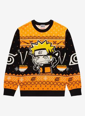 Naruto Shippuden Chibi Naruto & Ramen Holiday Sweater - BoxLunch Exclusive