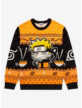 Naruto Shippuden Chibi Naruto & Ramen Holiday Sweater - BoxLunch Exclusive, , hi-res