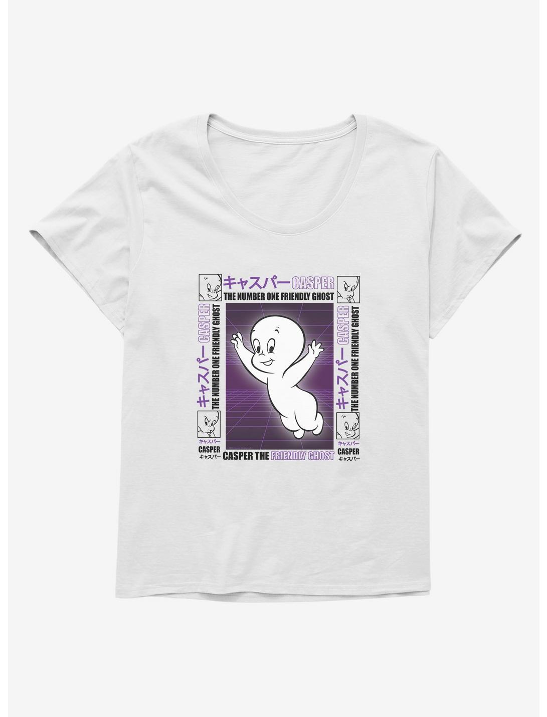 Casper The Friendly Ghost Virtual Raver Number One Girls T-Shirt Plus Size, WHITE, hi-res