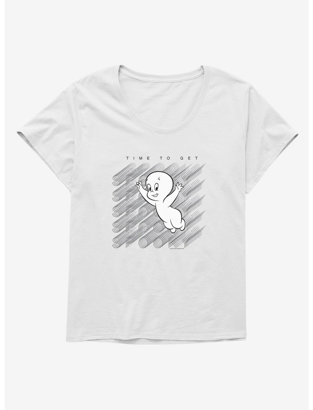 Casper The Friendly Ghost Virtual Raver Spooky Time Girls T-Shirt Plus Size, WHITE, hi-res