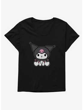 Kuromi Sitting Womens T-Shirt Plus Size, , hi-res