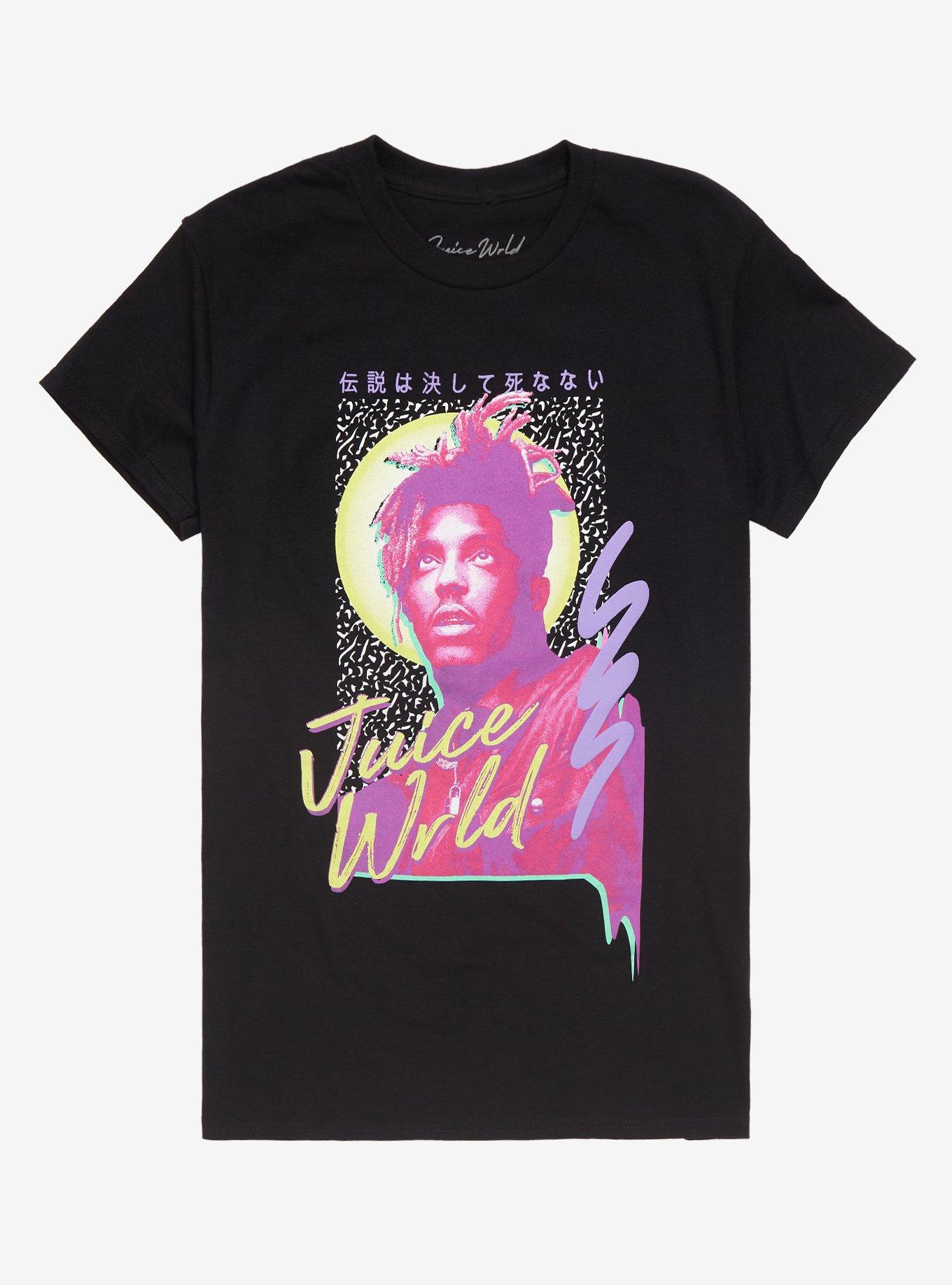 Juice WRLD Retro Puff Print Girls T-Shirt, BLACK, hi-res