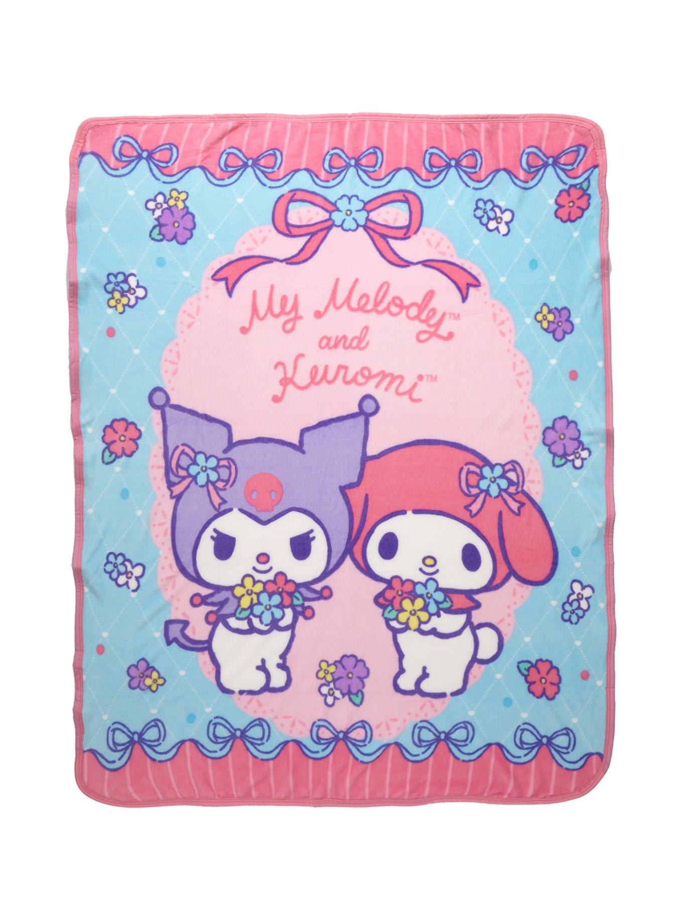 Sanrio My Melody Kuromi Warm Half Blanket 100 x 140 cm Face Xmas