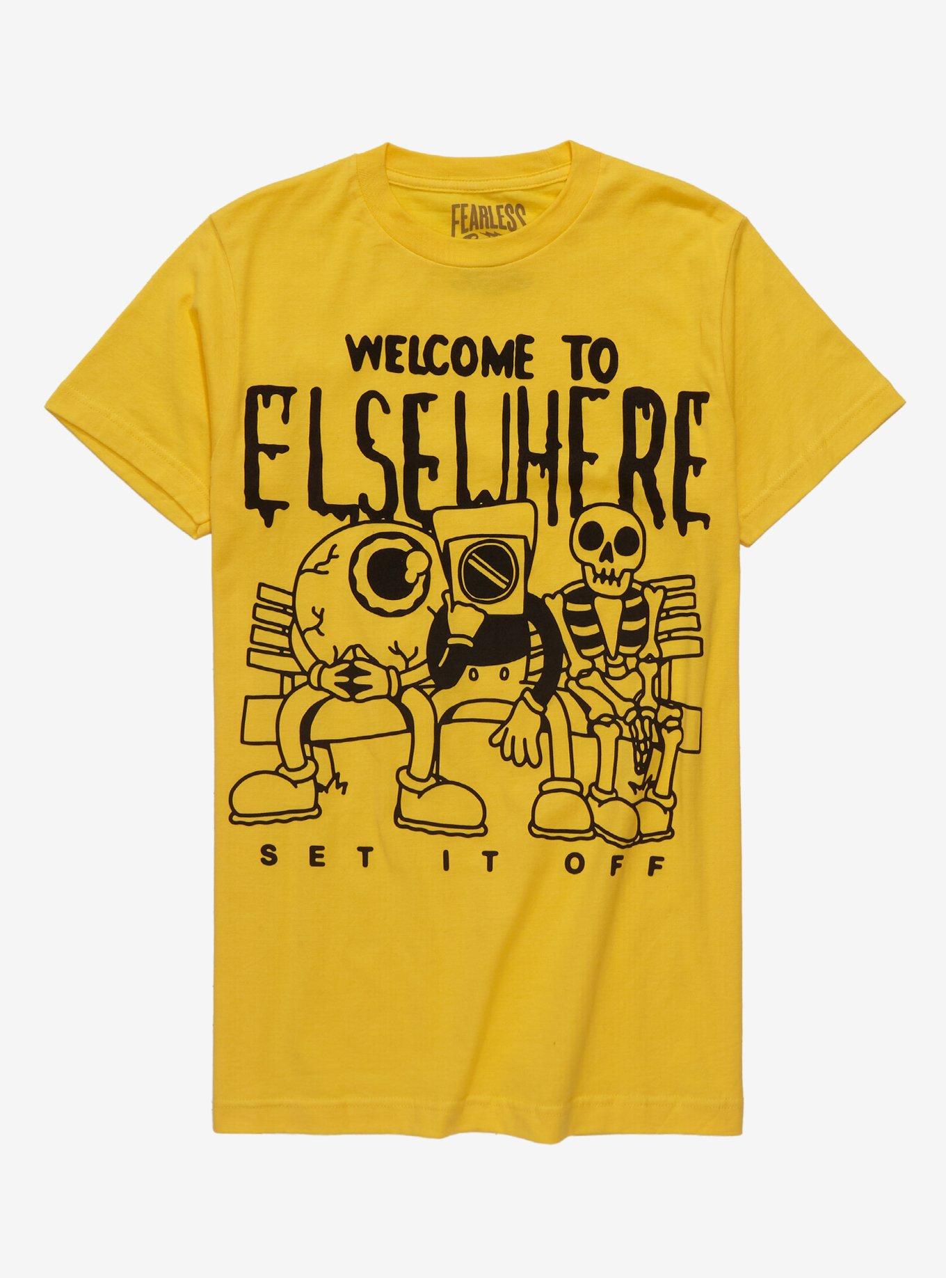 Set It Off Welcome To Elsewhere Boyfriend Fit Girls T-Shirt, MUSTARD, hi-res