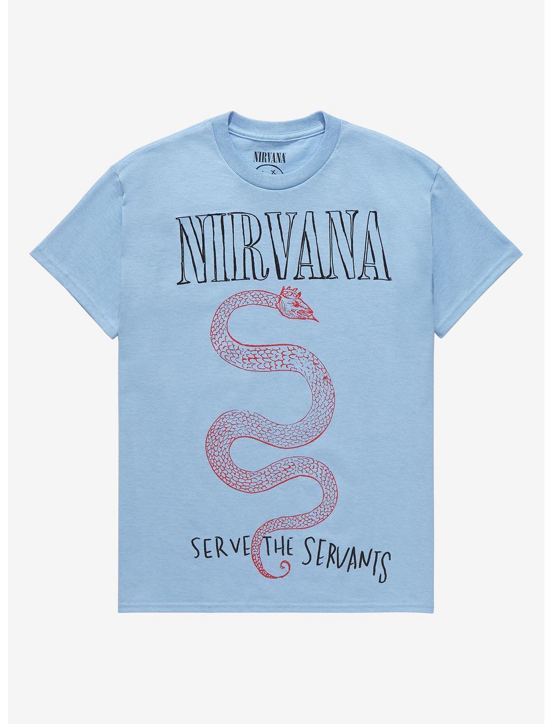 Nirvana Serve The Servants Boyfriend Fit Girls T-Shirt, BABY BLUE, hi-res