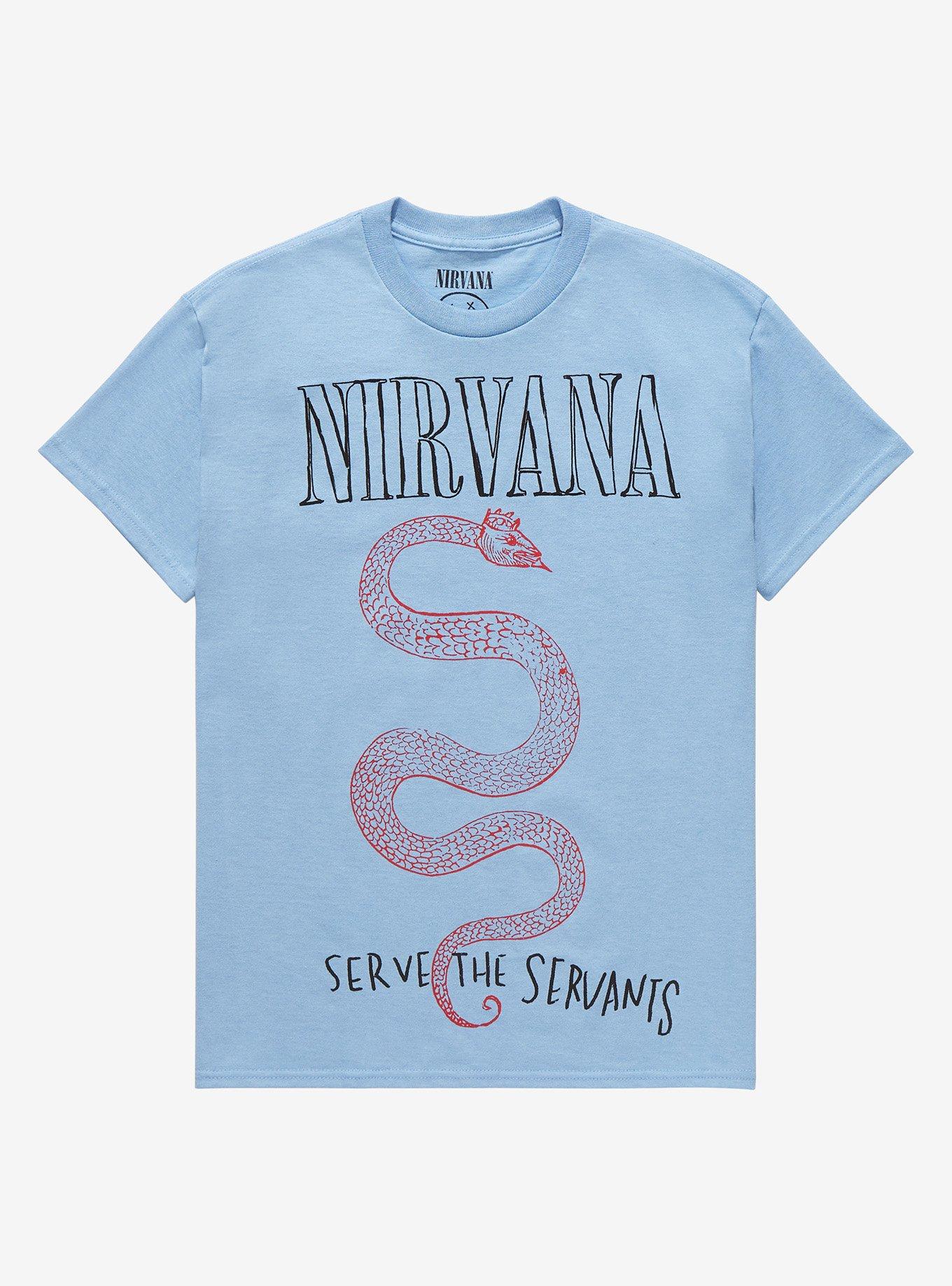 Nirvana Serve The Servants Boyfriend Fit Girls T-Shirt, BABY BLUE, hi-res