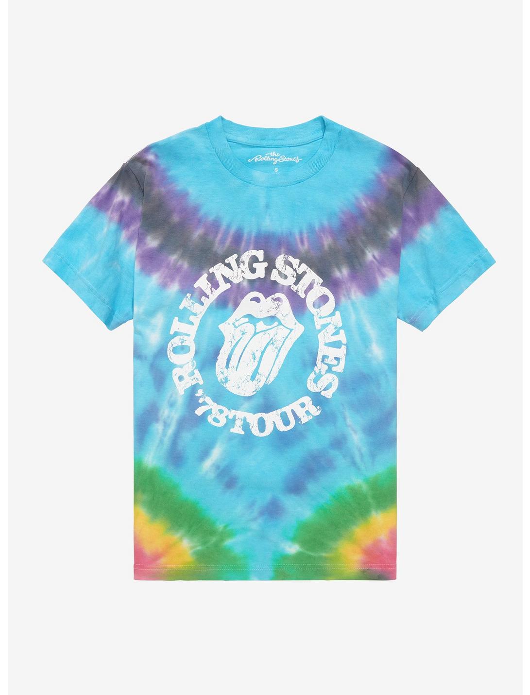 The Rolling Stones '78 Tour Boyfriend Fit Girls Tie-Dye T-Shirt, MULTI, hi-res