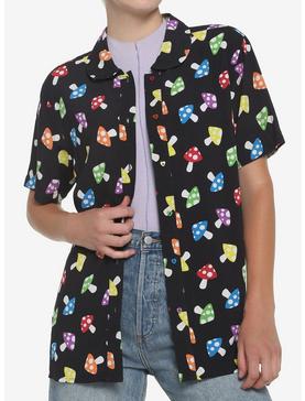 Rainbow Mushroom Girls Resort Woven Button-Up, , hi-res