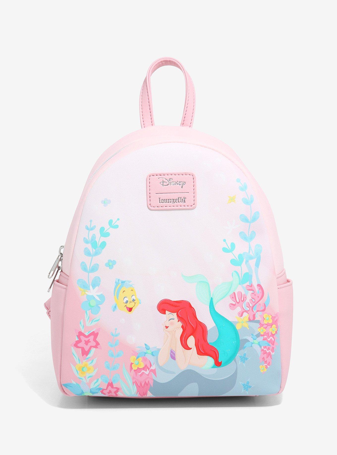 Loungefly Ariel White Land & Sea Water Color Mini Backpack The Little  Mermaid