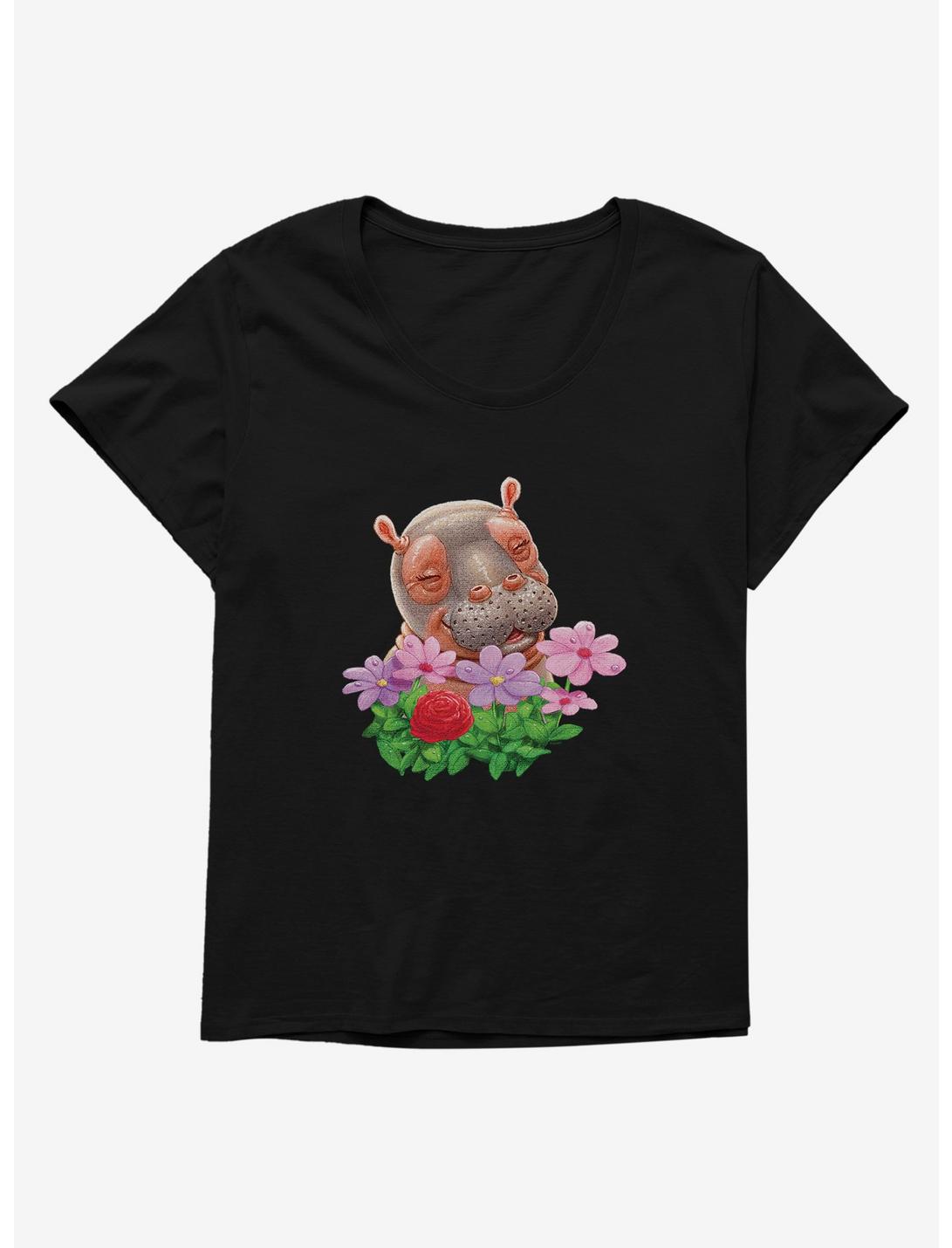 Fiona The Hippo Valentine's Day Flowers Womens T-Shirt Plus Size, , hi-res