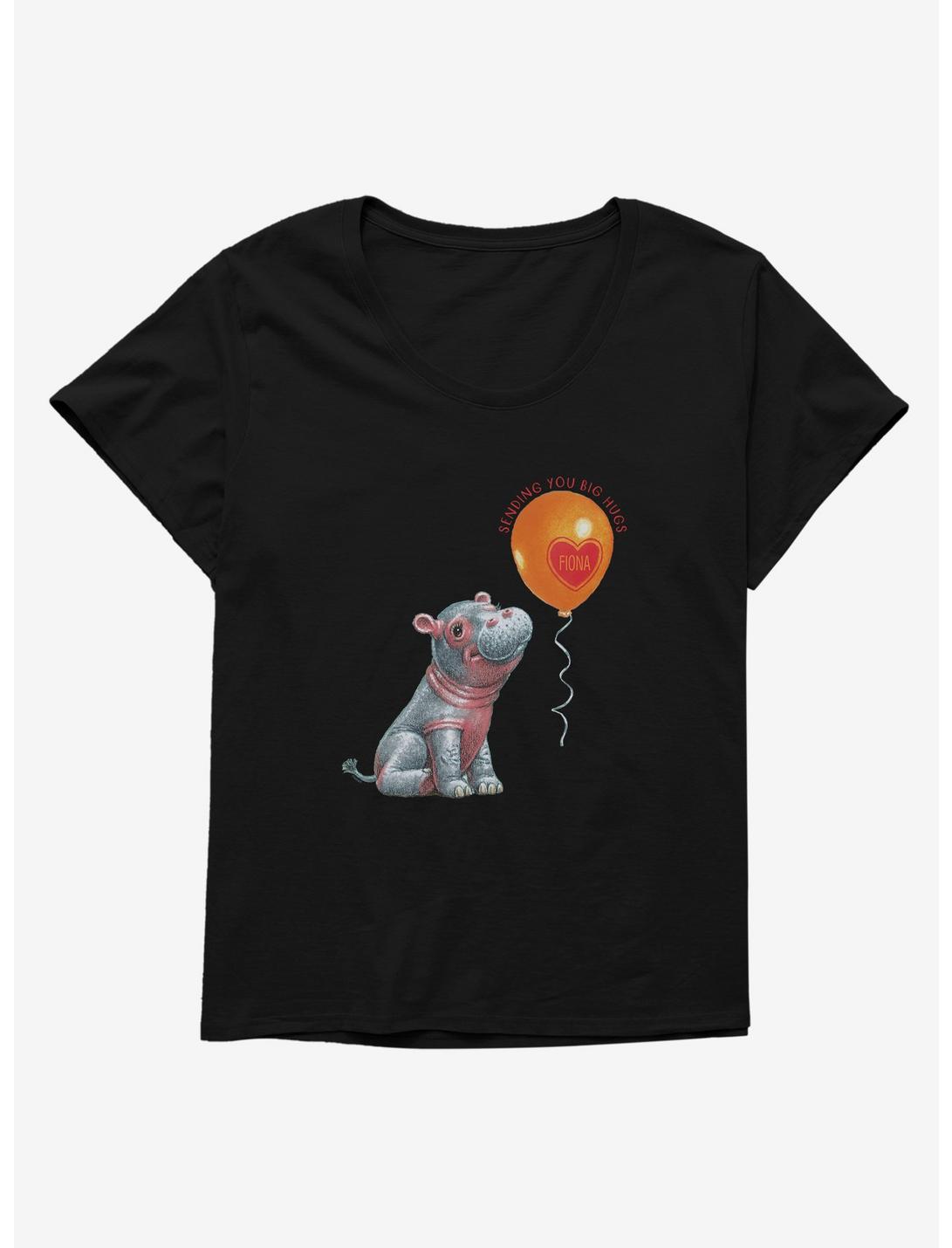 Fiona The Hippo Valentine's Day Heart Balloon Womens T-Shirt Plus Size, , hi-res