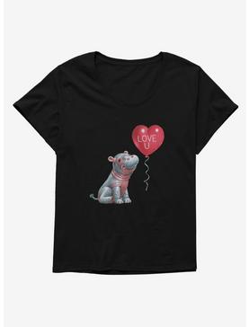 Fiona The Hippo Valentine's Day Love U Womens T-Shirt Plus Size, , hi-res