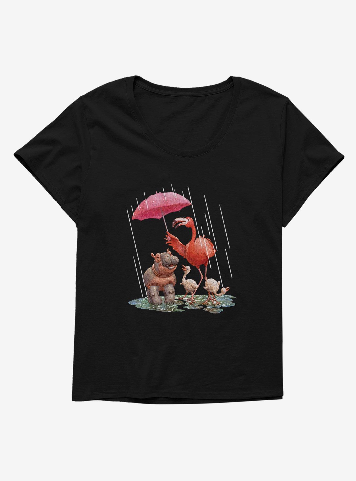 Fiona The Hippo Valentine's Day Staying Dry Womens T-Shirt Plus Size, , hi-res