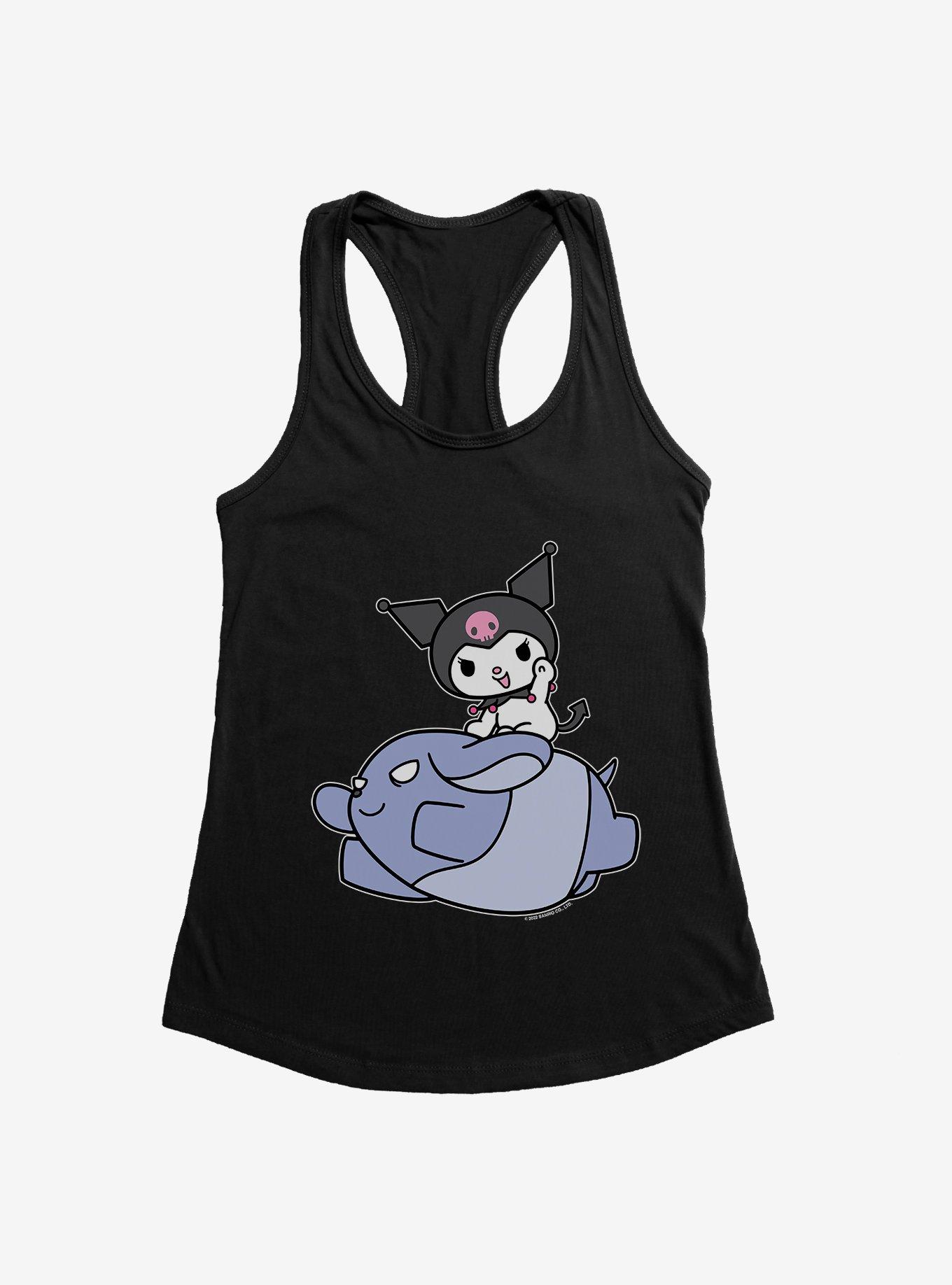 Kuromi Adventure Baku Flying Girls Tank, BLACK, hi-res