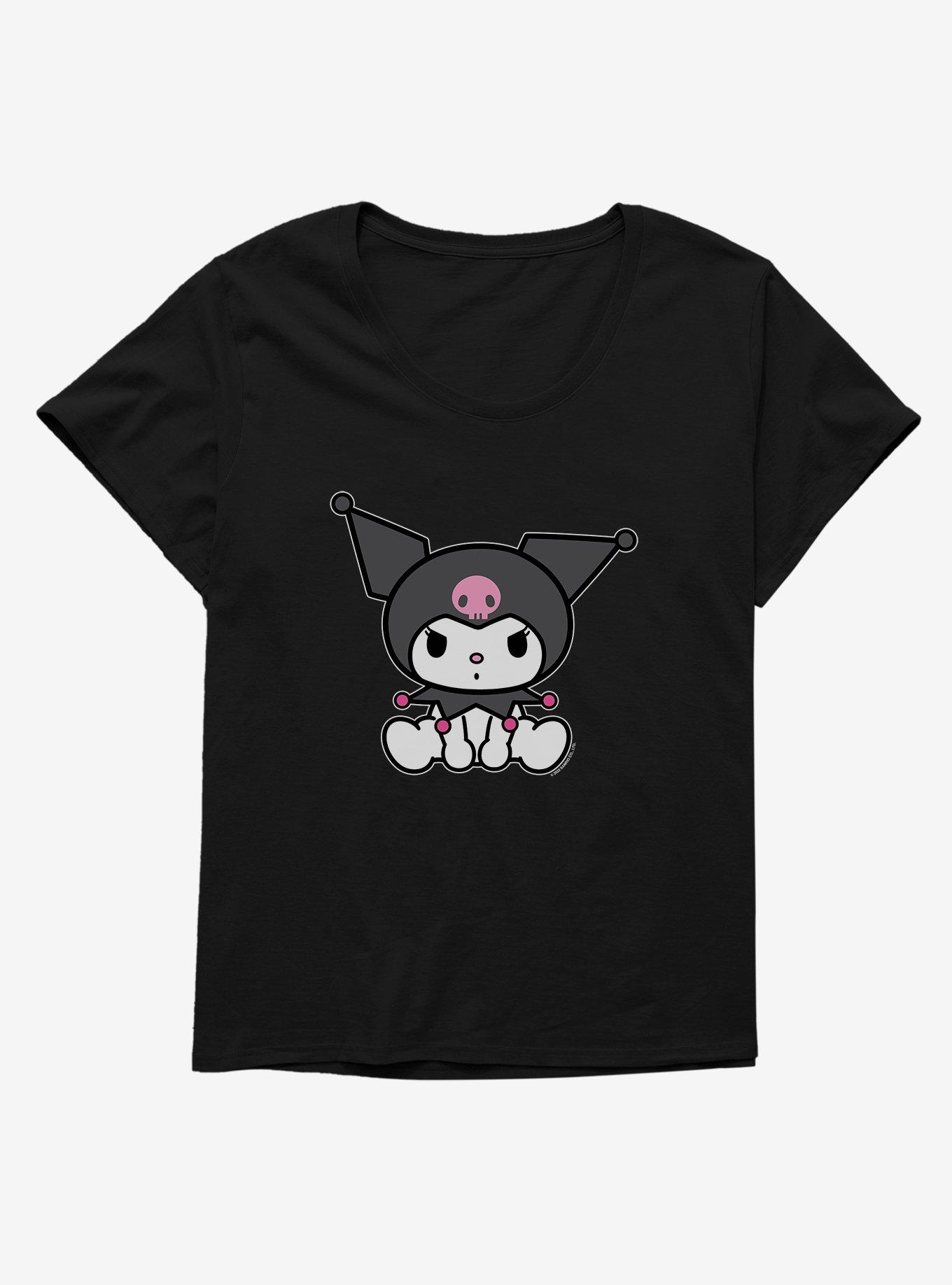 Kuromi Sitting Girls T-Shirt Plus Size, , hi-res