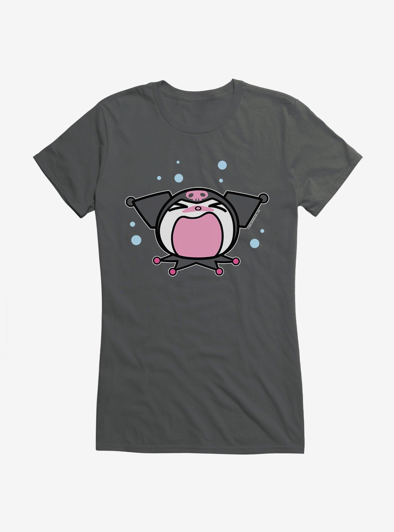 Kuromi Screaming Girls T-Shirt, CHARCOAL, hi-res