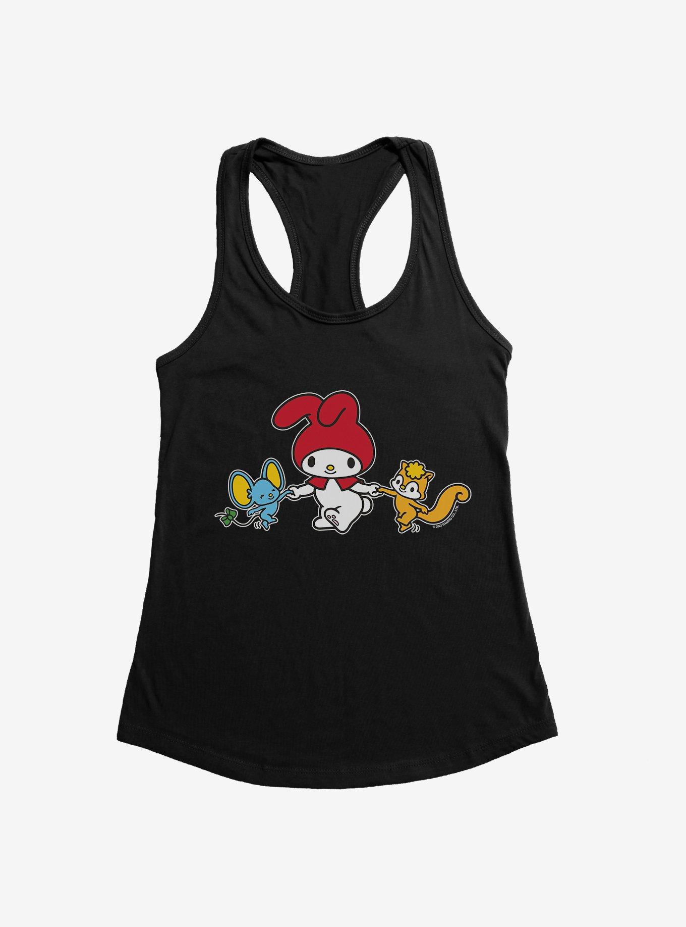 My Melody Dancing With Flat And Risu  Womens Tank Top, , hi-res