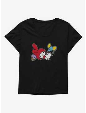My Melody Adventure With Flat Womens T-Shirt Plus Size, , hi-res