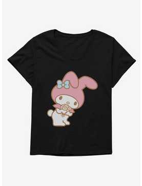 My Melody Bouquet Of Flowers Womens T-Shirt Plus Size, , hi-res