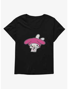 My Melody Writing Womens T-Shirt Plus Size, , hi-res