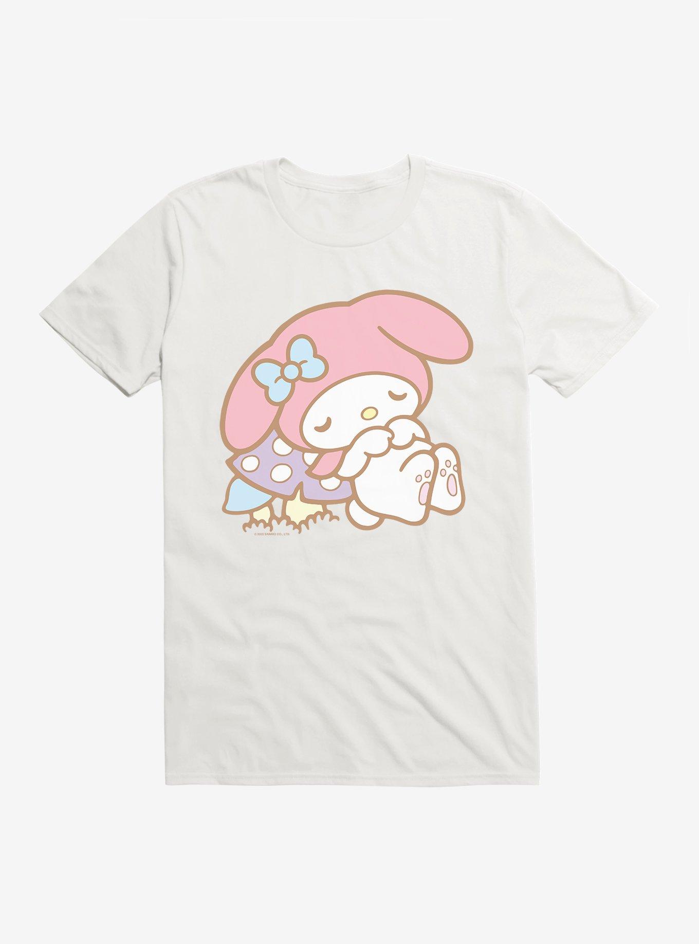 My Melody Napping T-Shirt, WHITE, hi-res