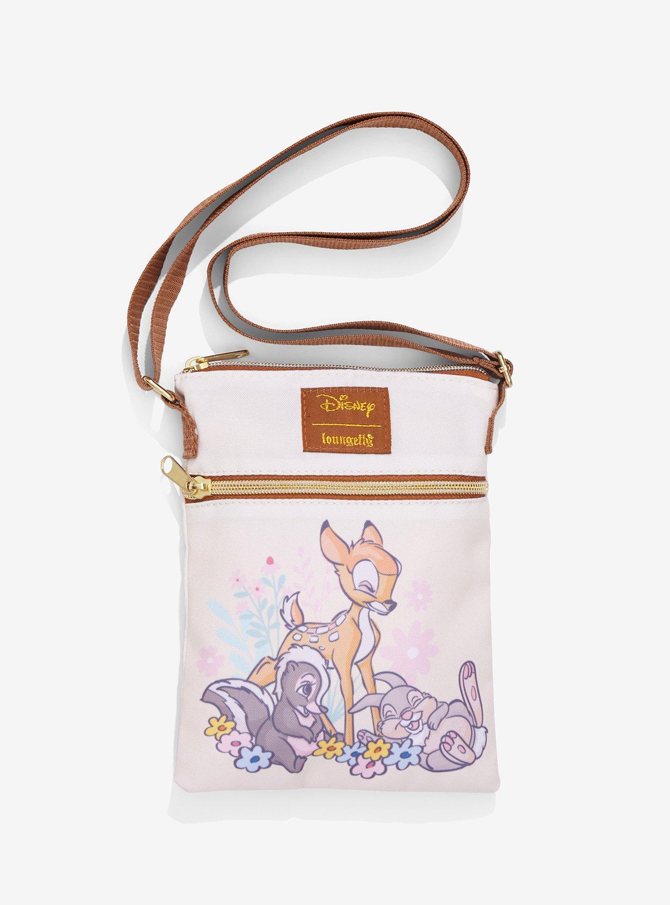 Loungefly Bambi Friends and Flowers Passport Crossbody Bag Hot Topic