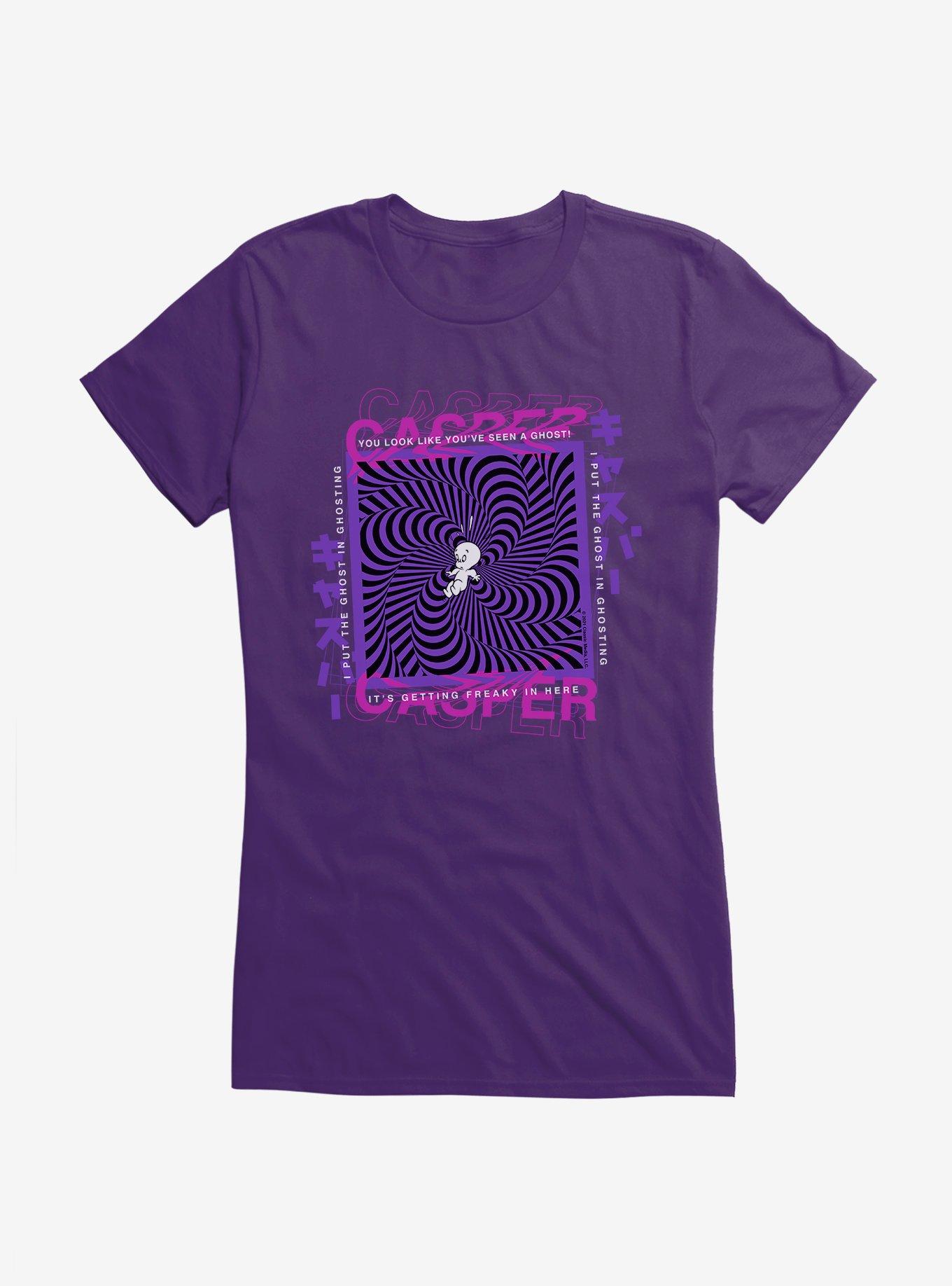 Casper The Friendly Ghost Virtual Raver Late Ghost Girls T-Shirt, , hi-res