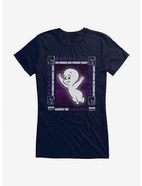 Casper The Friendly Ghost Virtual Raver Number One Girls T-Shirt, NAVY, hi-res