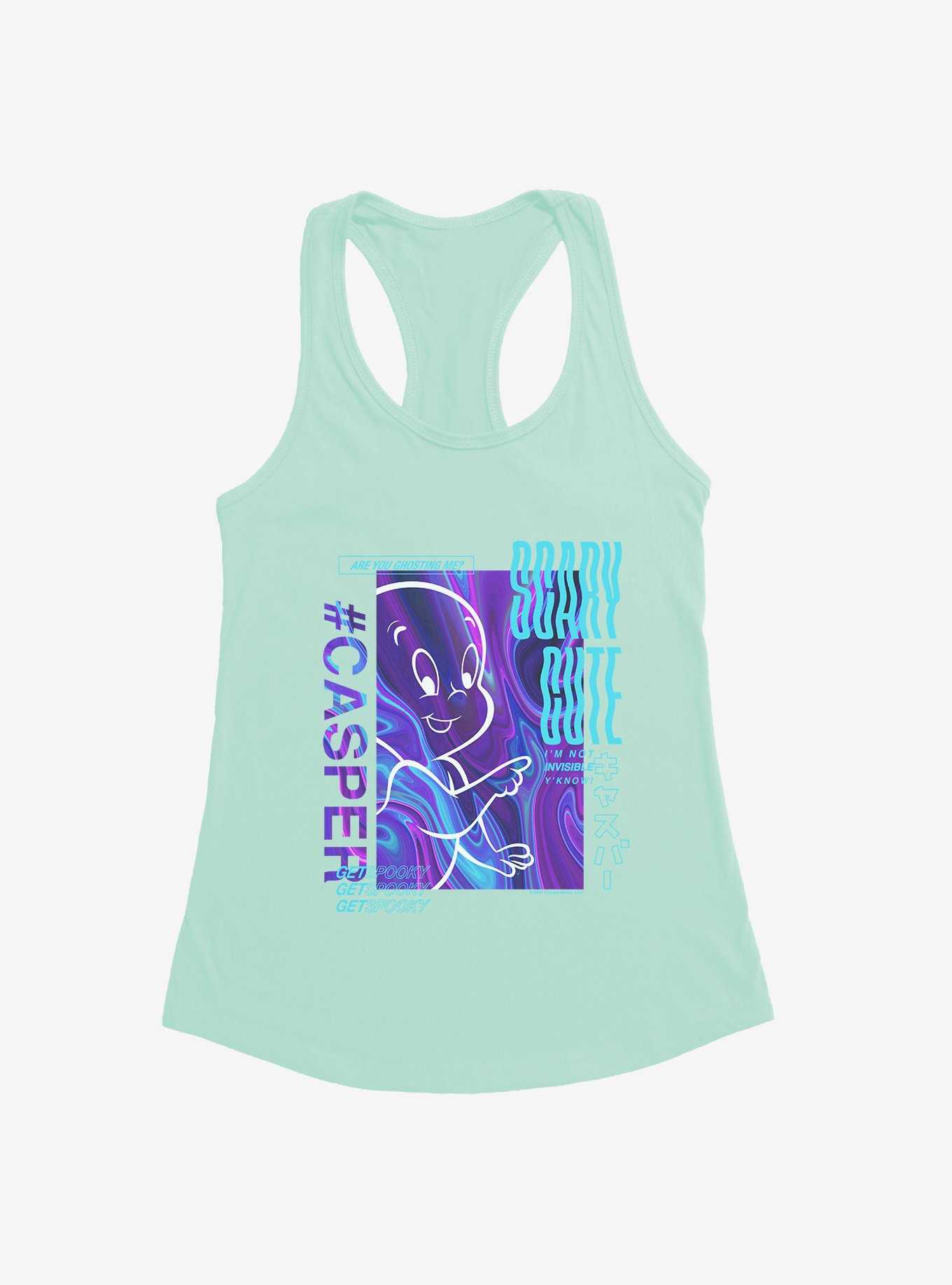 Casper The Friendly Ghost Virtual Raver Scary Cute Girls Tank, , hi-res