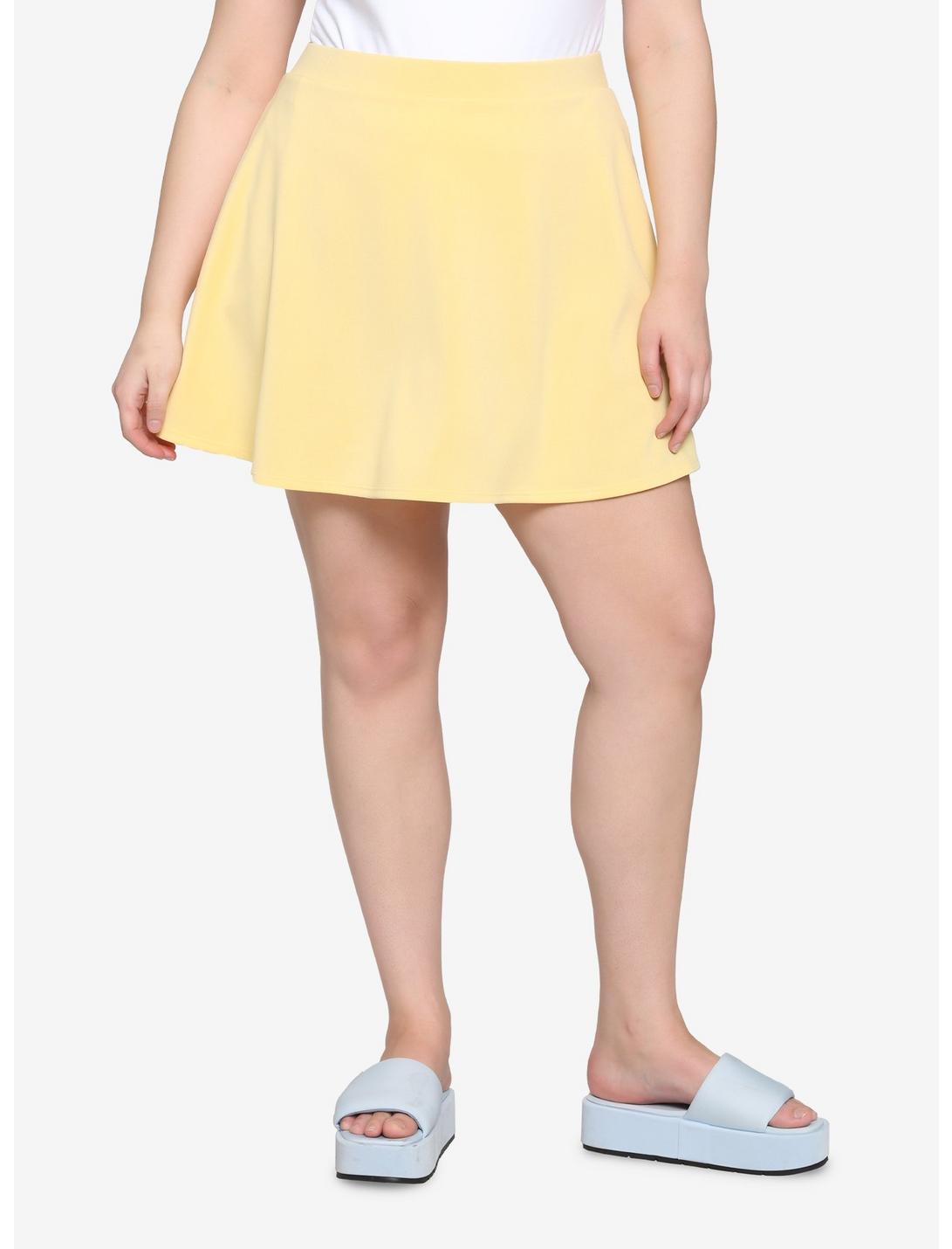 Light Yellow Skirt Plus Size, MULTI, hi-res