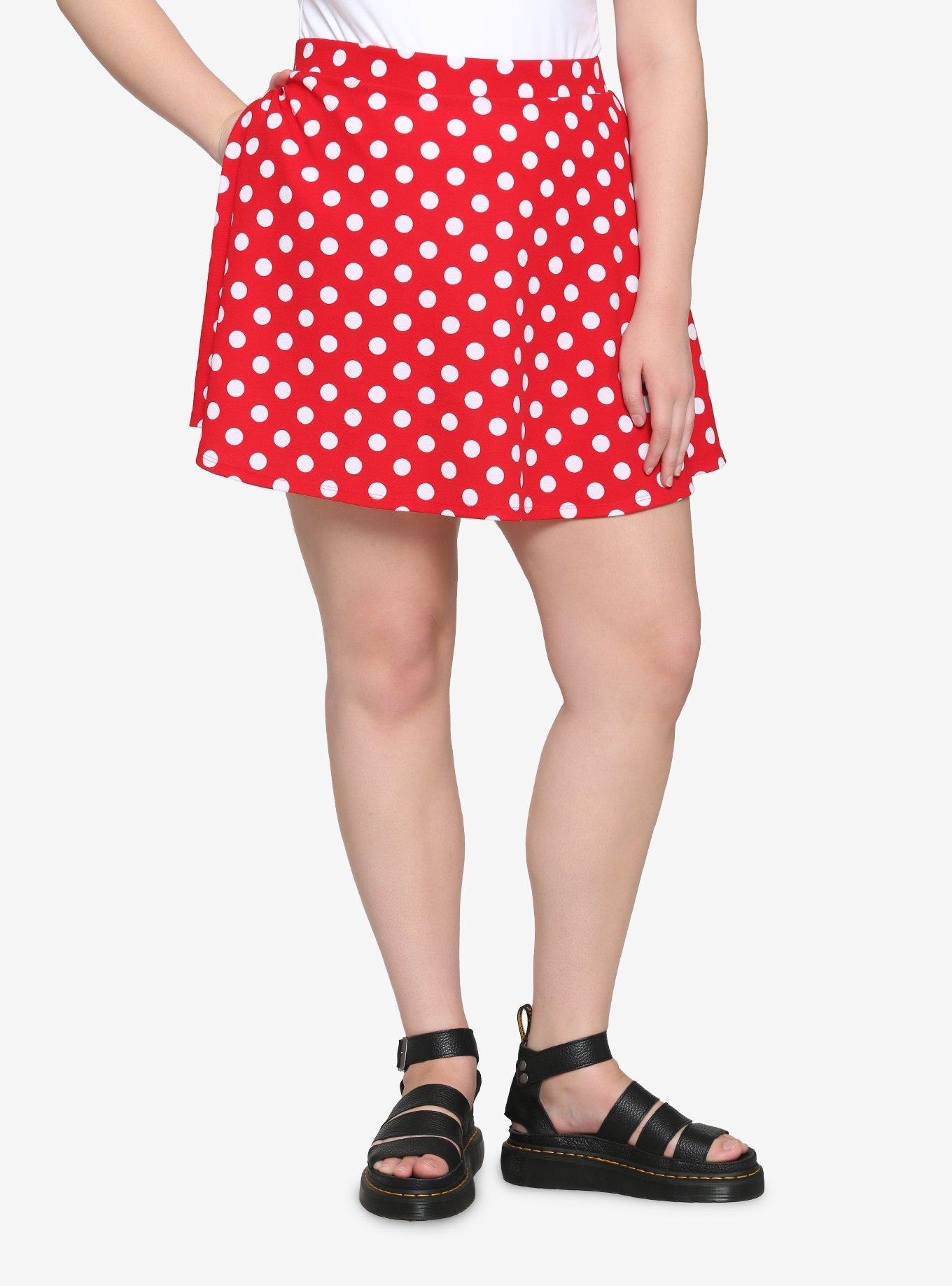 Polka dot 2024 skirt plus size