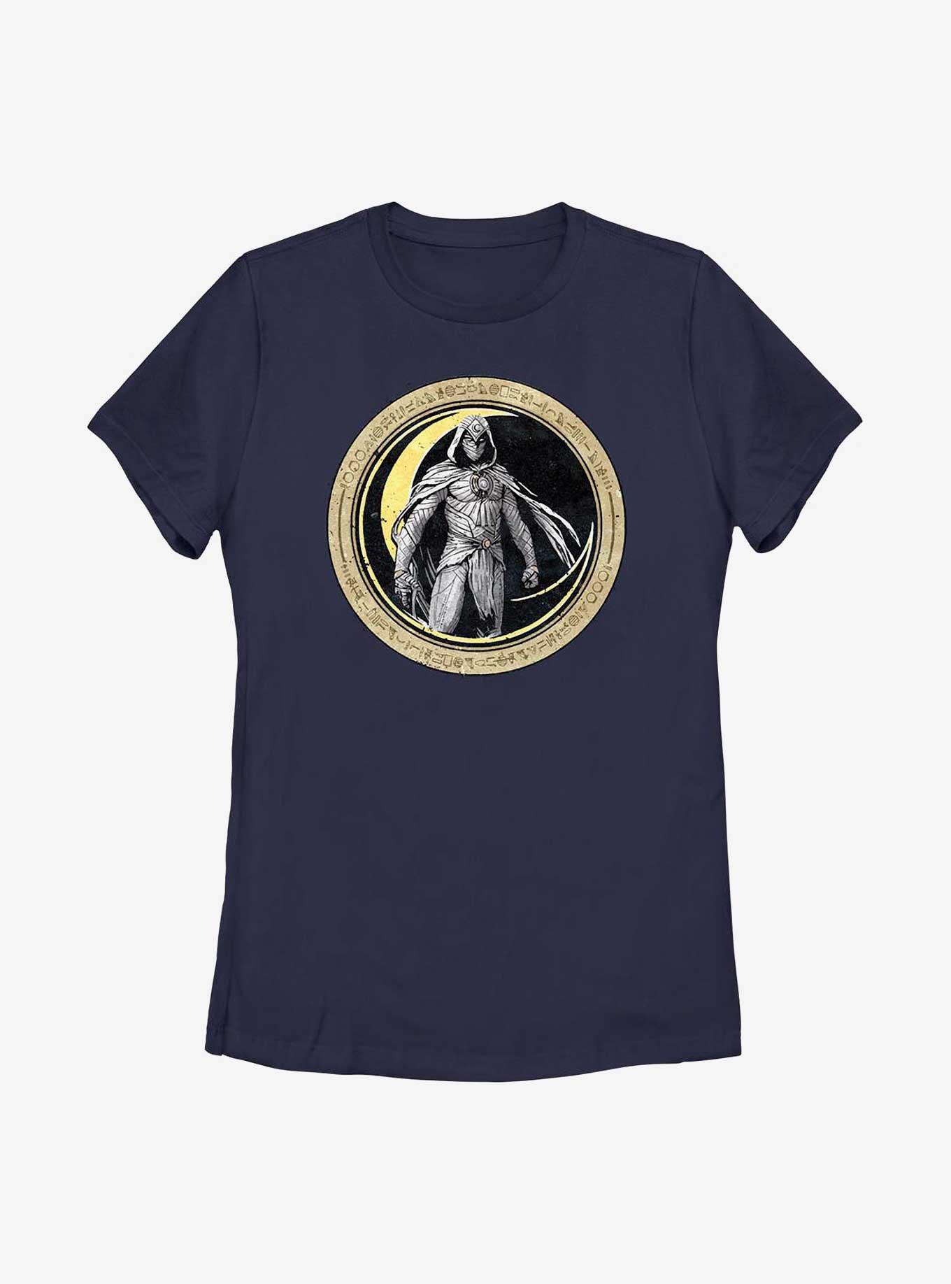 Marvel Moon Knight Circle Badge Womens T-Shirt, NAVY, hi-res