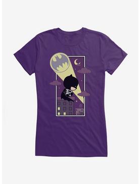 DC Comics Batman Chibi Bat Signal Girls T-Shirt, PURPLE, hi-res