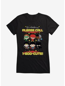 DC Comics Chibi Justice League Call Cute Girls T-Shirt, BLACK, hi-res
