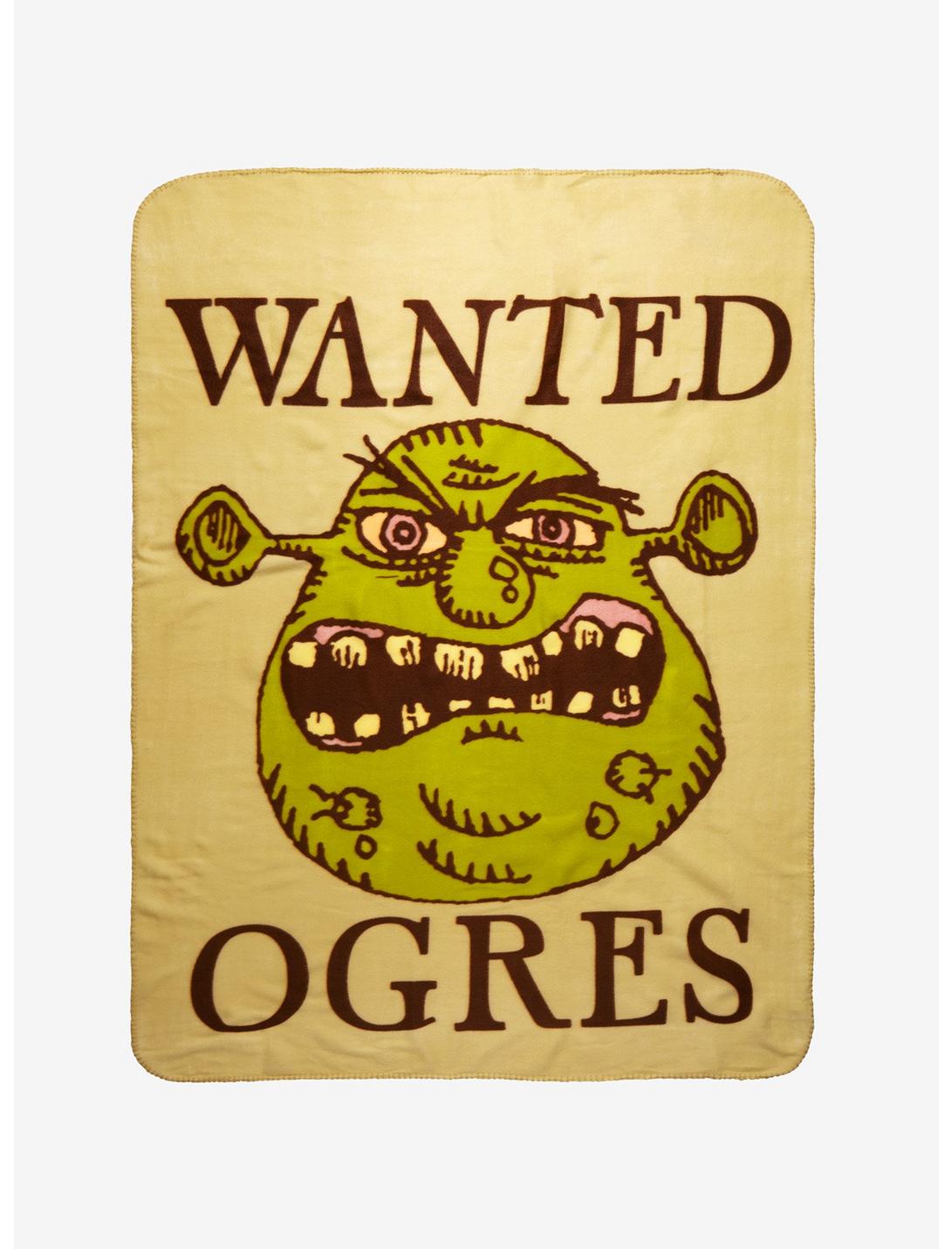 Shrek Wanted Sign Throw Blanket, , hi-res