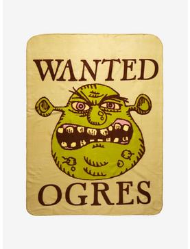 Shrek Wanted Sign Throw Blanket, , hi-res