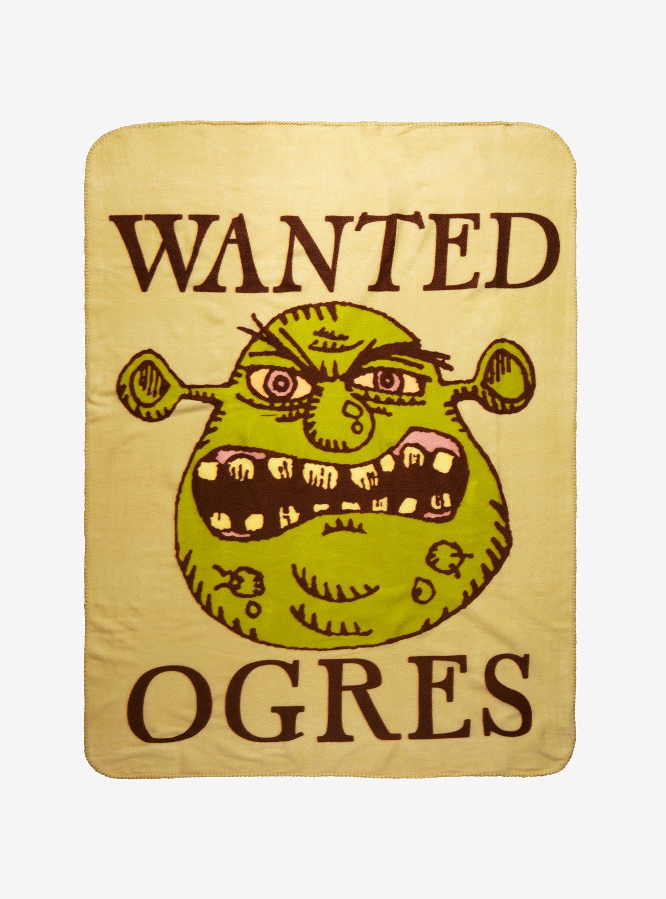 Shrek Wanted Sign Throw Blanket, , hi-res