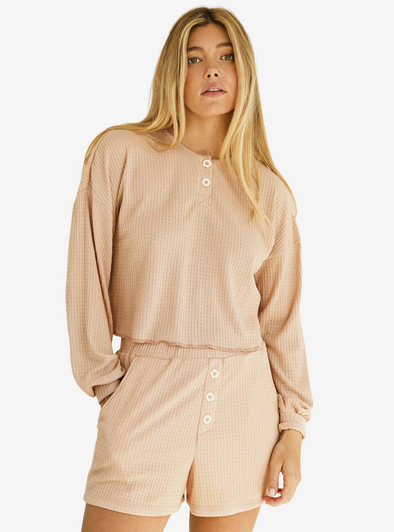 Dippin' Daisy's Cozy Comfy Stretch Waist Shorts Nude, , hi-res