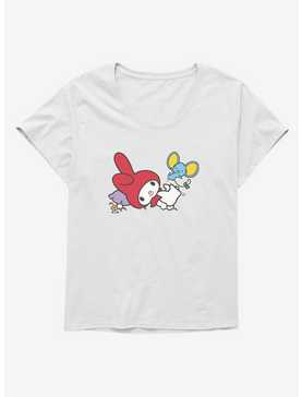 My Melody Adventure With Flat Girls T-Shirt Plus Size, , hi-res