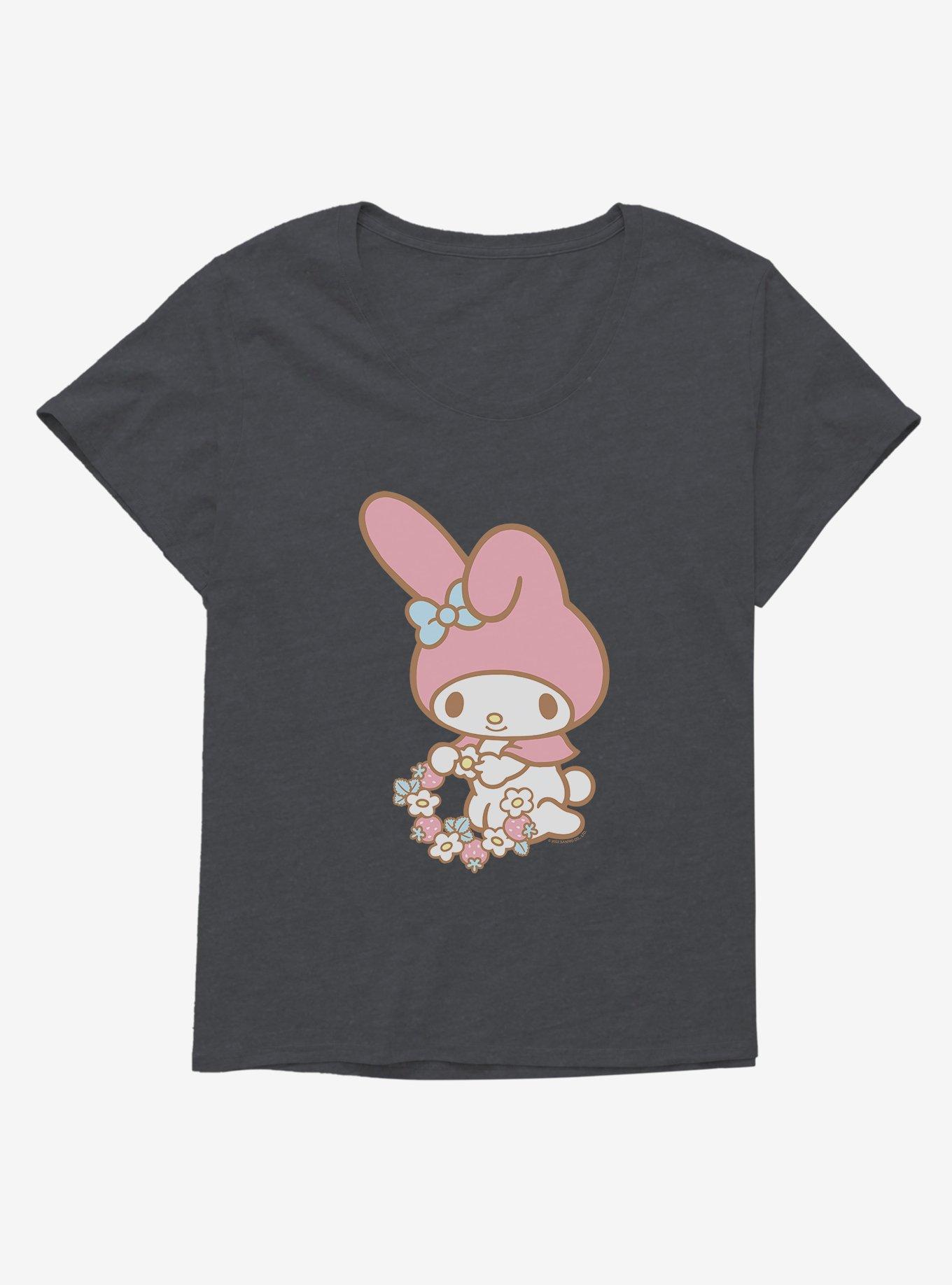 My Melody Picking Flowers Girls T-Shirt Plus Size, , hi-res