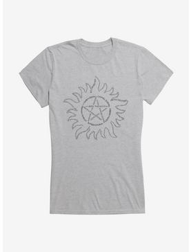 Plus Size Supernatural Devil's Trap Typography Girls T-Shirt, , hi-res