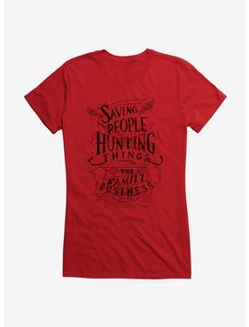 Plus Size Supernatural The Family Business Motto Girls T-Shirt, , hi-res
