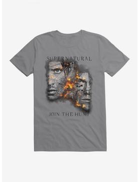 Supernatural Fire Crackle Sam & Dean T-Shirt, STORM GREY, hi-res