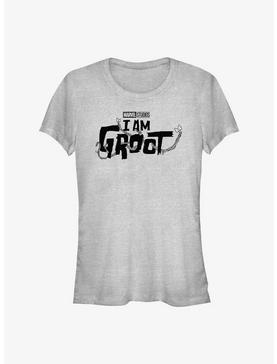 Marvel Guardians Of The Galaxy I Am Groot Tree Logo Girls T-Shirt, ATH HTR, hi-res