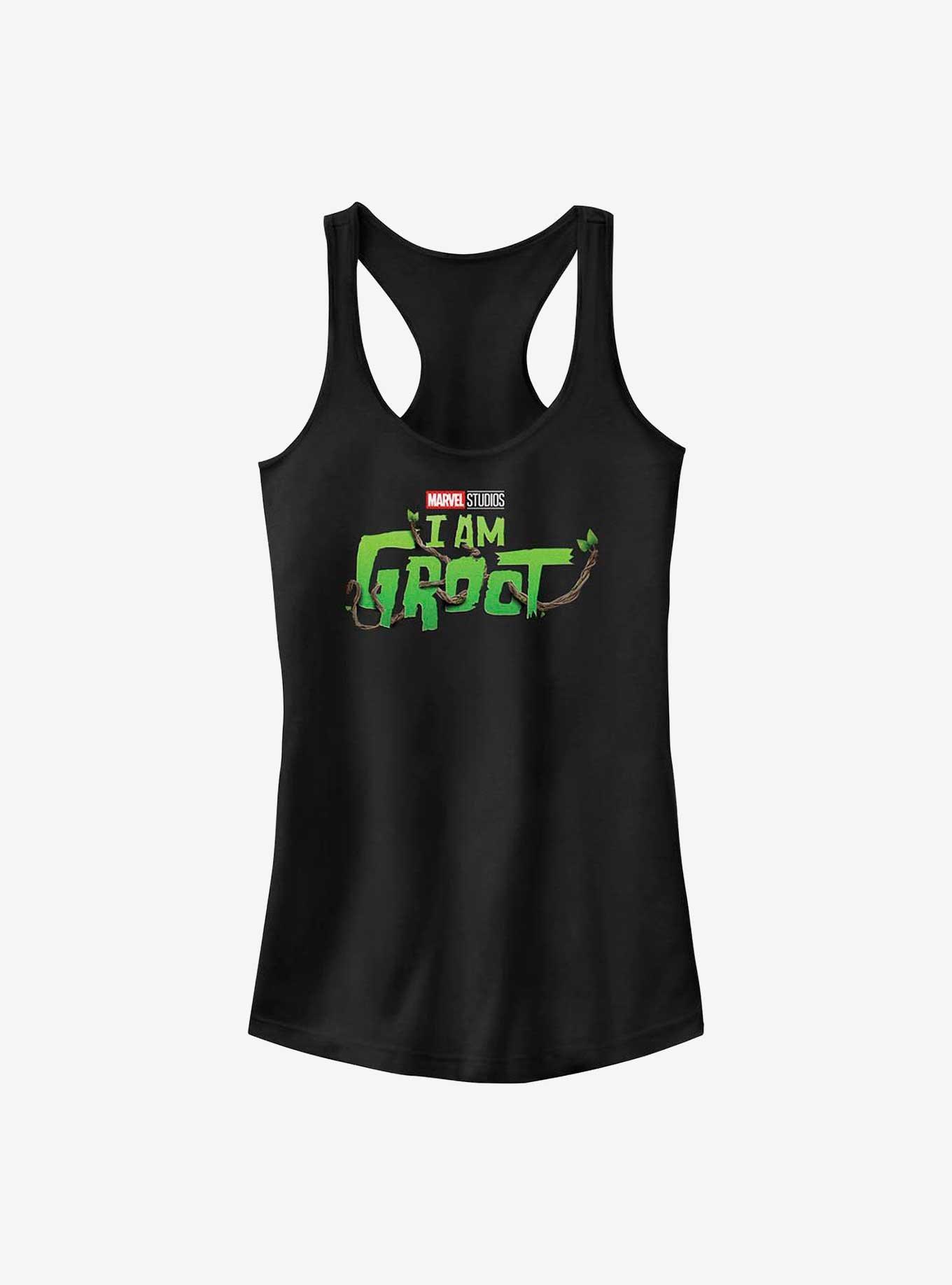 Marvel Guardians Of The Galaxy I Am Groot Logo Girls Tank